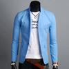 Männer Herbst Einfarbig Revers Kragen Taste Taschen Dekor Business Mantel Blazer