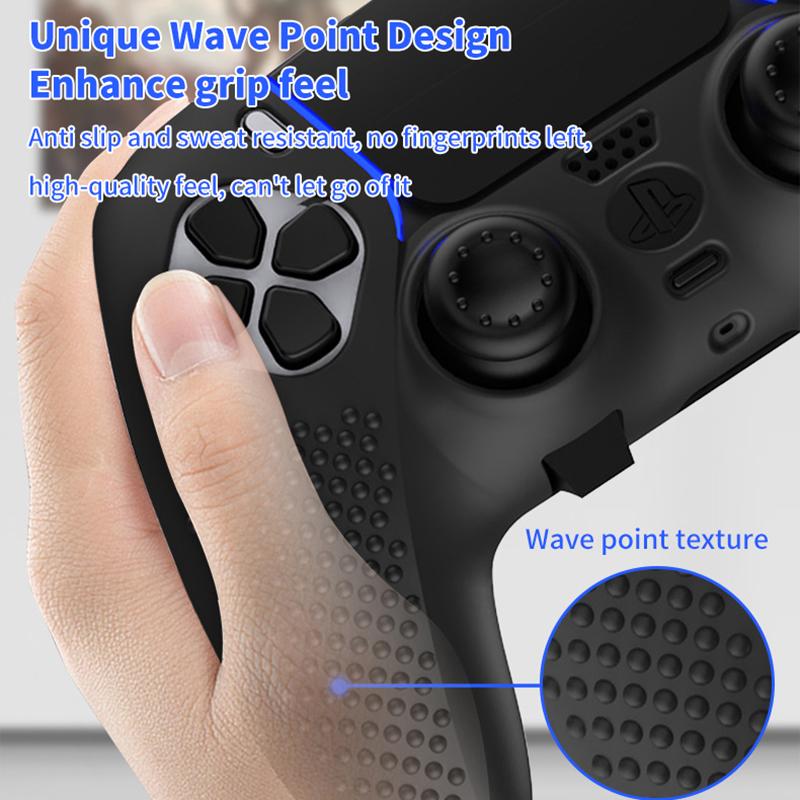 Silicone Protective Case Protector Shell For Ps5 Game Accessories Shockproof Anti-Drop Cover