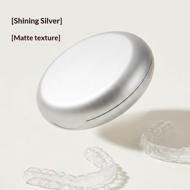 1Pcs Dental Retainer Case with Mirror BPA-Free False Teeth Protective Aligner Tray Storage Box for Adults Kids Oral Care