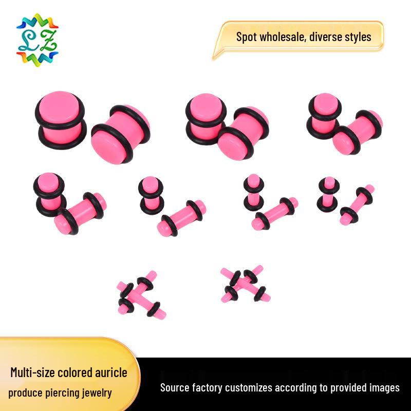 Acrylic Heart & Triangle Ear Plugs – Colorful Piercing Jewelry In Multiple Sizes