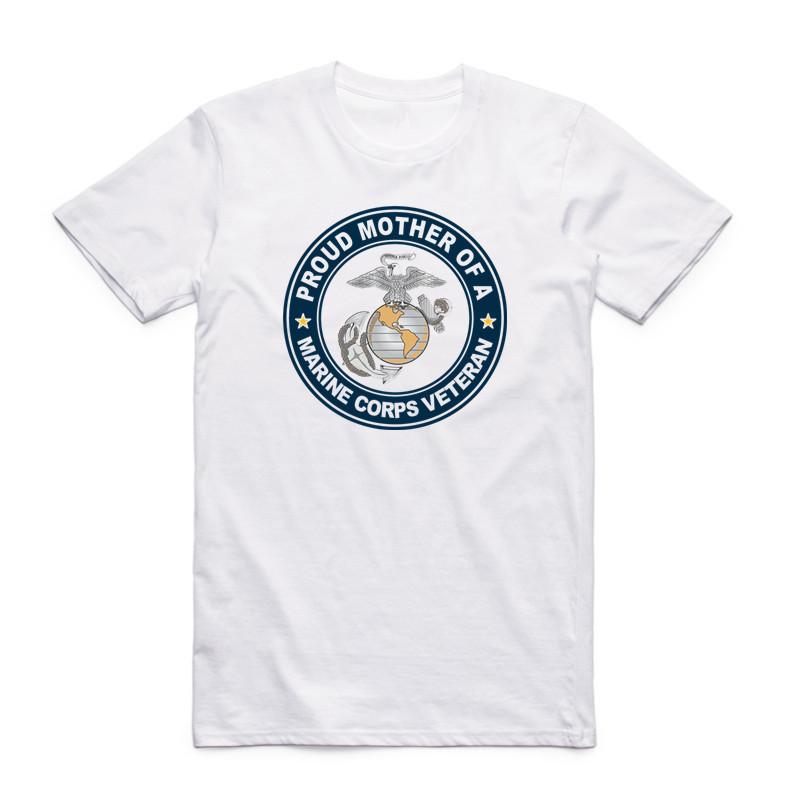 2026 Uomo Stampa USMC Moda Maglietta Bianca Estate Casual Maniche Corte Girocollo Maglietta Corpo dei Marines degli Stati Uniti Uomo Camisetas