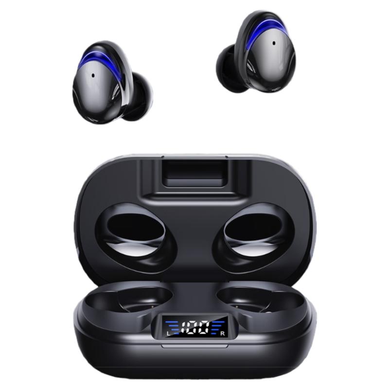 

Changu Bluetooth Headphones, Wireless Noise Reduction, Sweat-Resistant, Low Latency, Ultra-Long Battery Life, Black чорний
