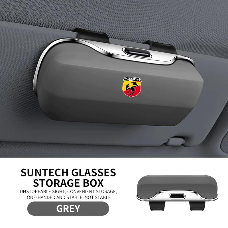 Auto Brillenetui Box Sonnenbrillenhalter Sonnenblenden-Aufbewahrung Schutzrahmenbox Brillenclip Für Fiat Abarth 695 595 124 Spider