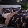 Europe and America Dark Flower Print Duvet Cover Set Queen King Size Bedding Set Twin Single Double Bed Sets Home Quilt Covers