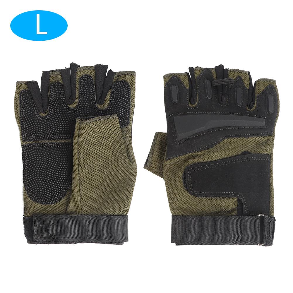 

Мужские перчатки для спорта на открытом воздухе, военные противоскользящие водонепроницаемые тренировочные перчатки с половиной пальца Half finger gloves L Half fing