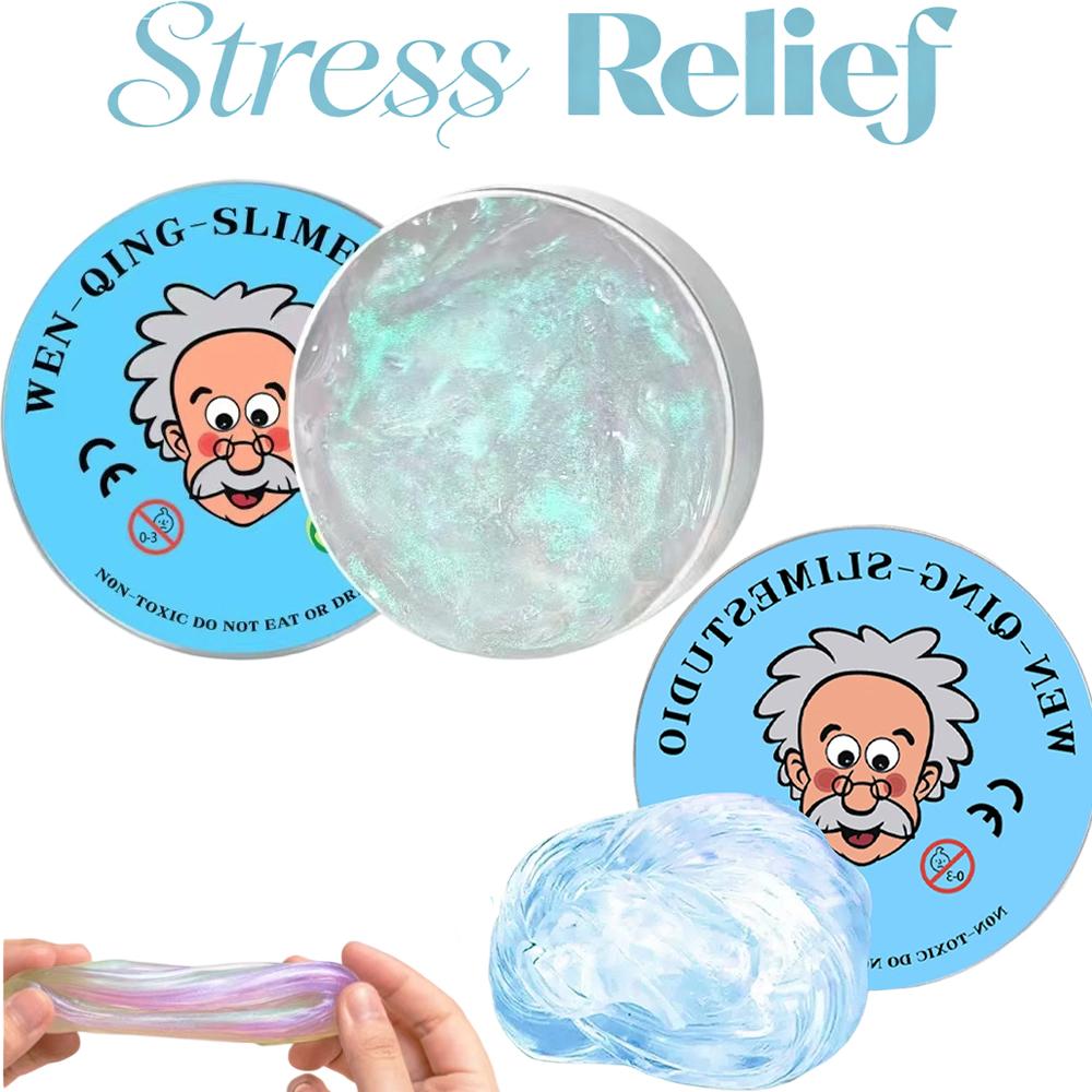 Neue Stressabbau-Spielzeuge Alter Mann Flüssiger Squishy Transparenter Kristall-Schleim Flauschiger Schaum-Knete Kinder Sicher Hüpfender Dehnbarer Farb-Schleim