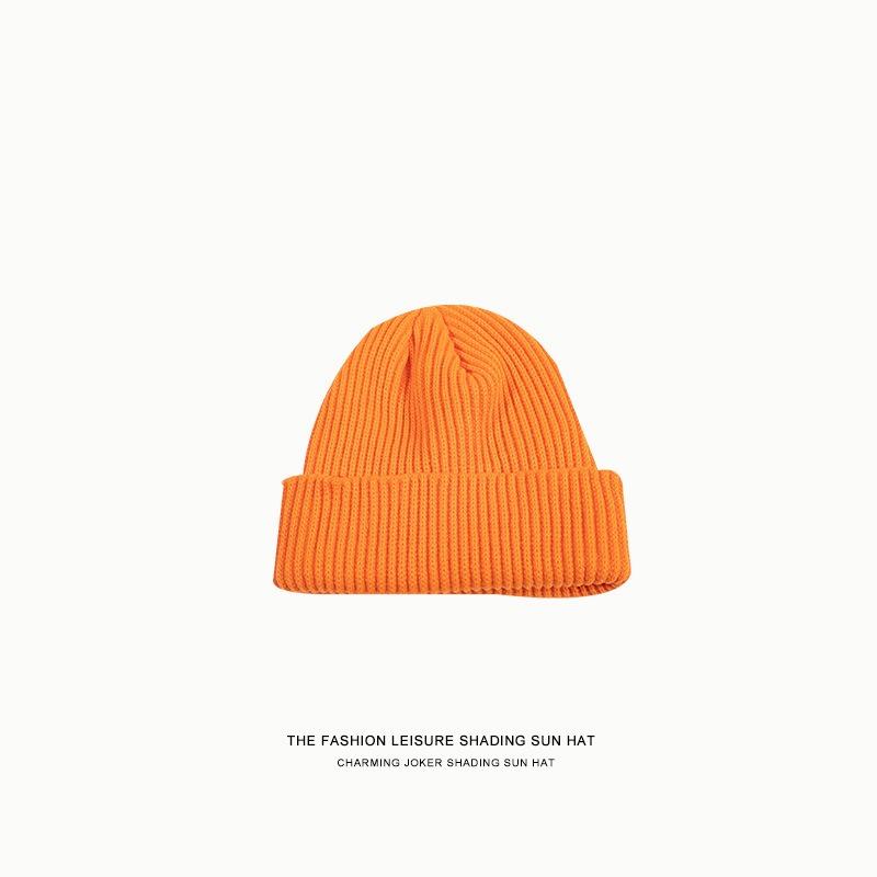 Big board knitted hat hip hop wool hat autumn and winter cold hat men show small face warm yuppie hat