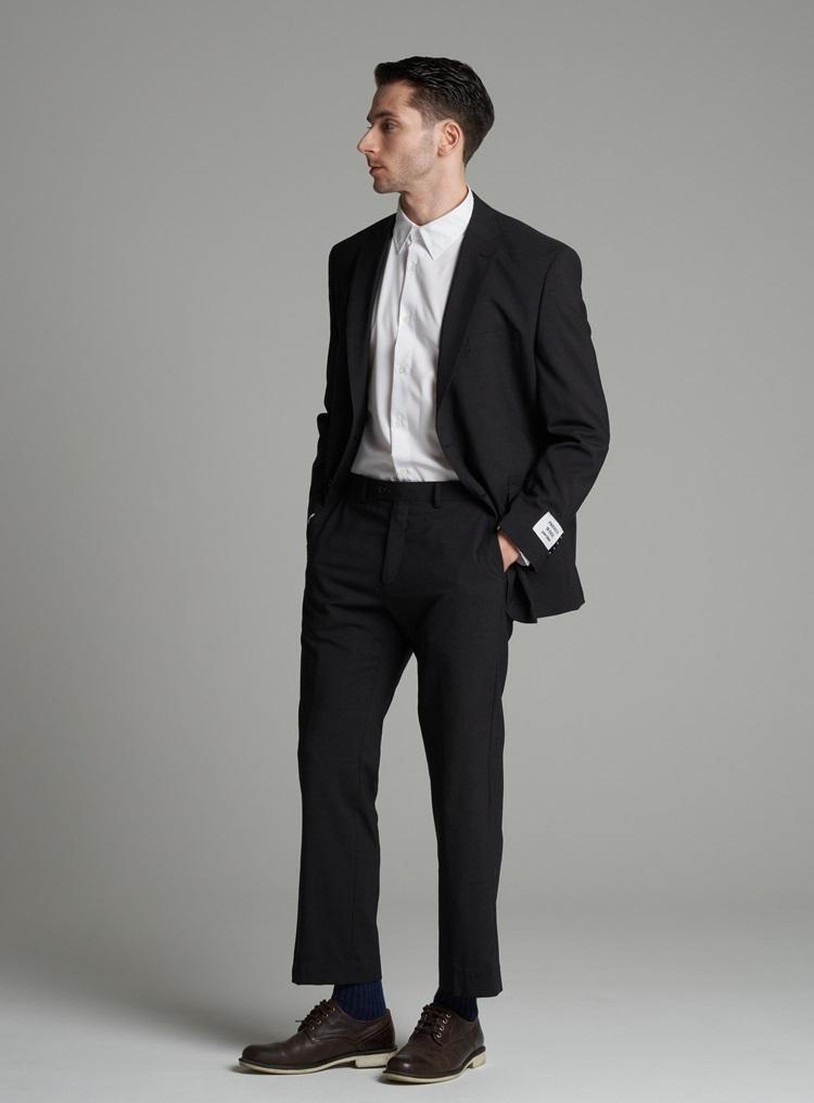 Comspace1980 [M~5Xl] Wool Blend Single Set-Up Suit_Black