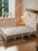 Bold Wrought Iron Folding Iron Bed, Simple Hard Board Single Bed, Stable Rental Room Can Be Stacked Strong Iron Frame Small Bed