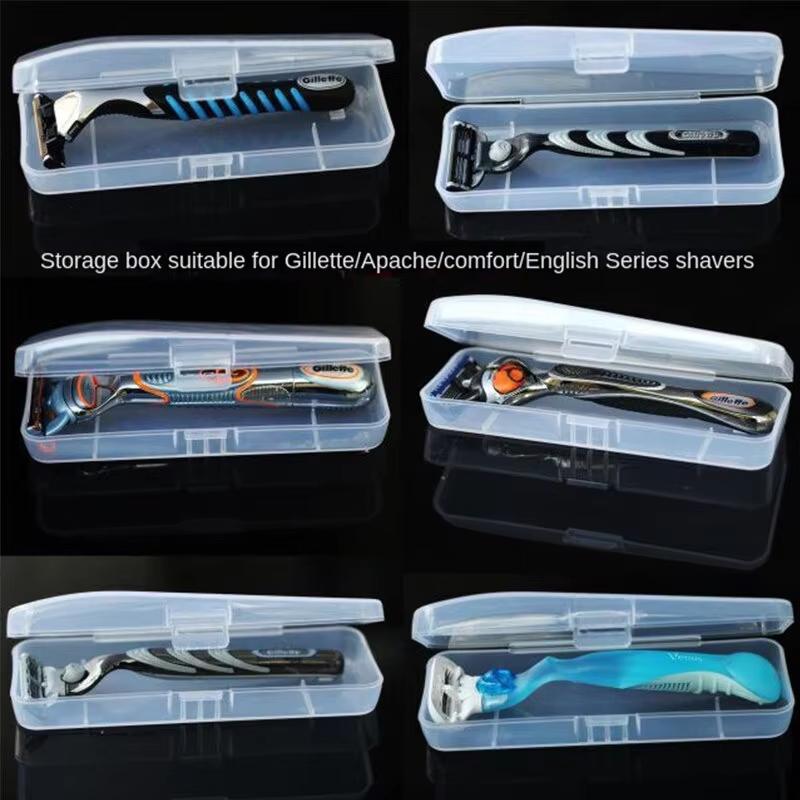 Transparent Shaving Box for Shaver Razor Razor Protector Plastic Box Cover Container Storage for Manual Razor Shaving Accessorie