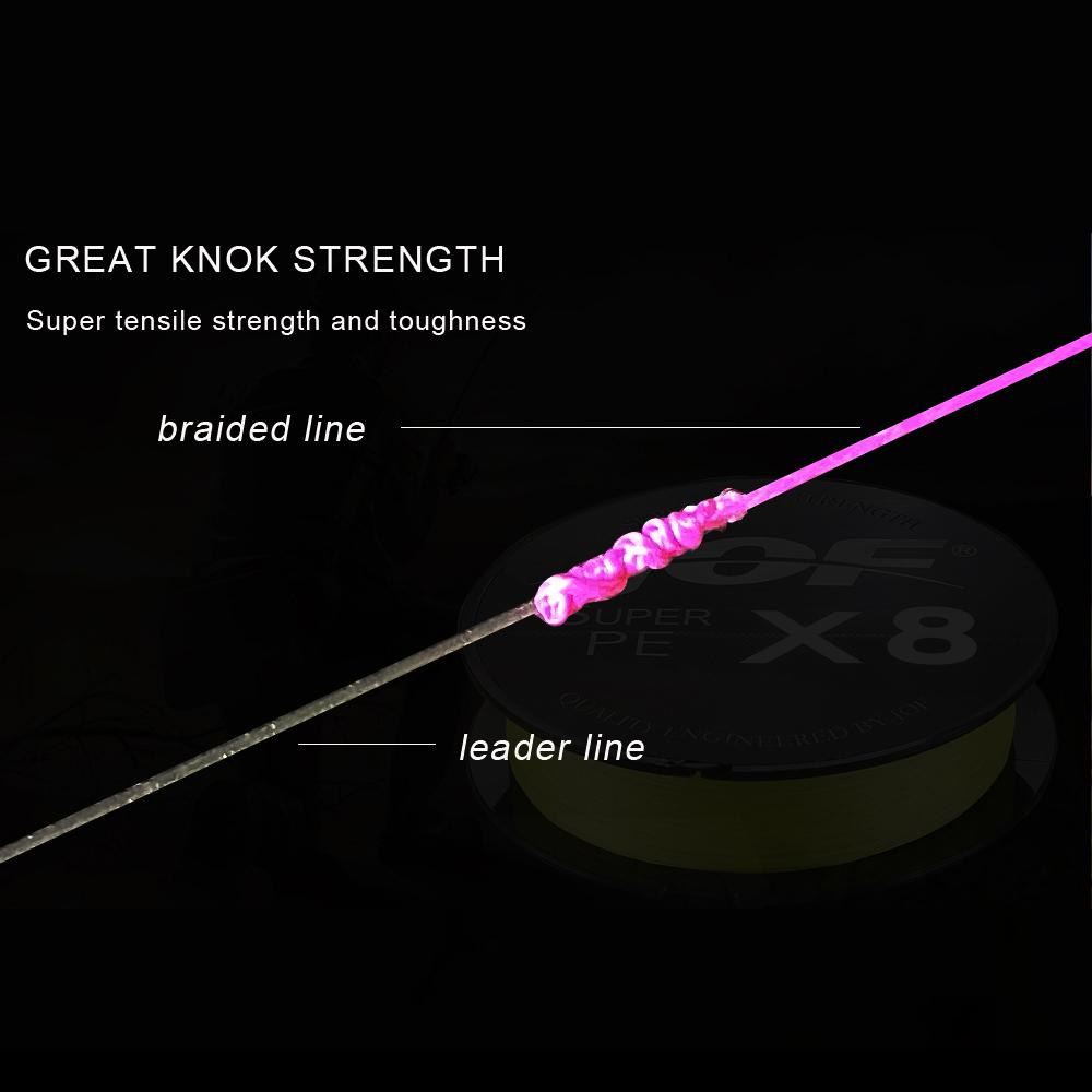 JOF X8 Braided Fishing Line 1000M 500M 300M 8 Strands MultiColor Multifilament Saltwater PE Line 20 30 40 50 60 80 100LB