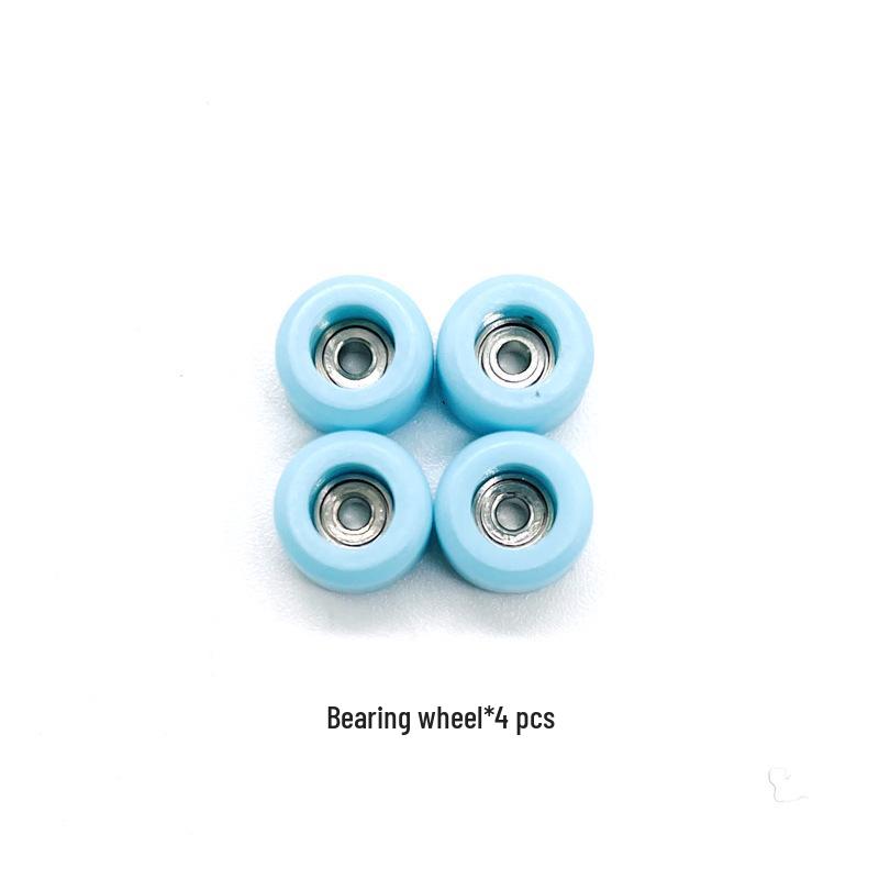 Multi-Color Fingerboard Wheels with Bearings - 4-Pack Professional Upgrade