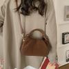 Woven Textured Handbag with Knotted Handle Stylish Women's Shoulder Bag for Daily Use and Fashion Outings
