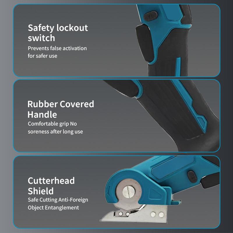 18V Multi Functional Pruner Round Knife Handheld Cutting Cloth Scissors Power Tool Cordless Electric Carpet Scissors