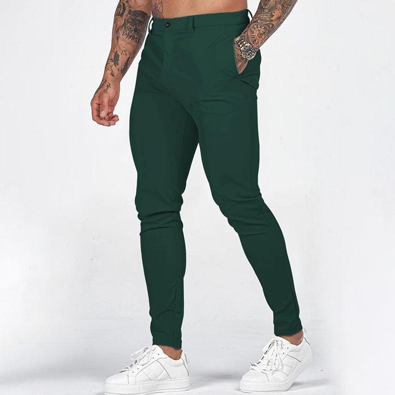 Oufier Men's Straight Leg Trousers Casual Summer Basic Cotton Pants