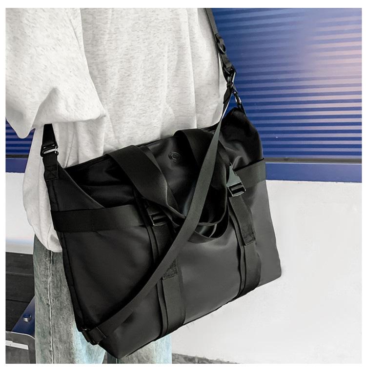 Men's Large Capacity Messenger Bag: Functional Backpack & Shoulder Tote for Laptop and Travel