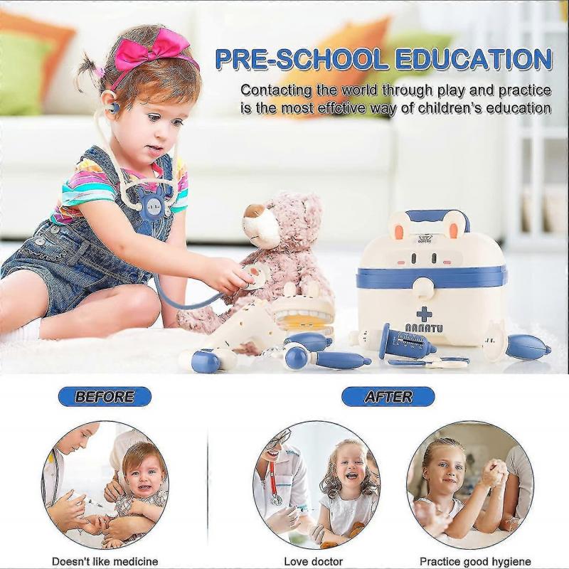 Doctor Kit For Kids - Pretend Play Educational Doctor Toys, Medical Kit With Stethoscope, Doctor Playset For Dentist Doctor, Role Play Toys Fo