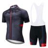 Unisex Cycling Jersey Set Short Sleeve Bib Shorts Breathable Moisture Wicking Bike Wear