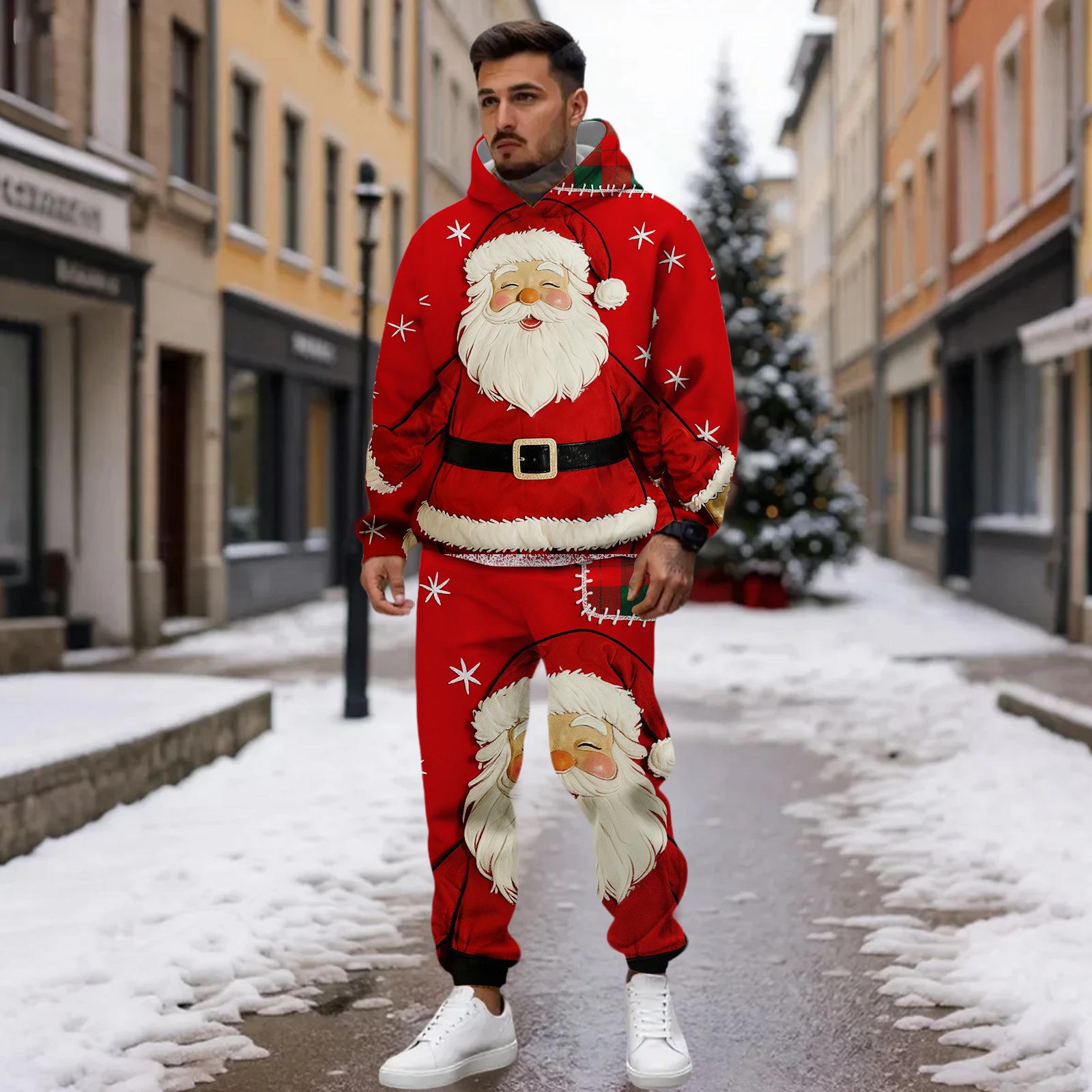 

Мужской повседневный спортивный флисовый пуловерный костюм однотонной расцветки XL арбуз красный