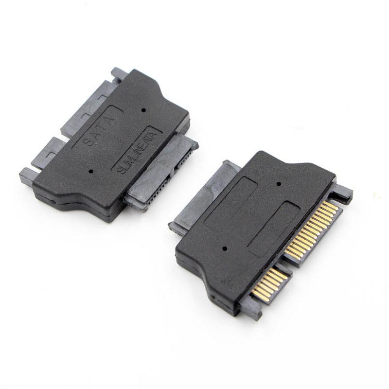 Slimline SATA 13Pin Female to SATA 22Pin Male  Converter Serial ATA 7+15 to Slim 7+6 Pin Extend Adapter