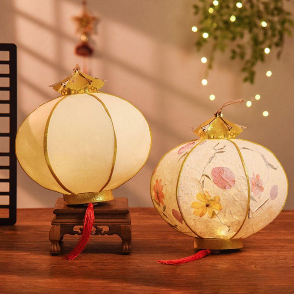 Handheld Mid-Autumn Festival Retro Lantern Glowing Portable Lantern Moon Festival