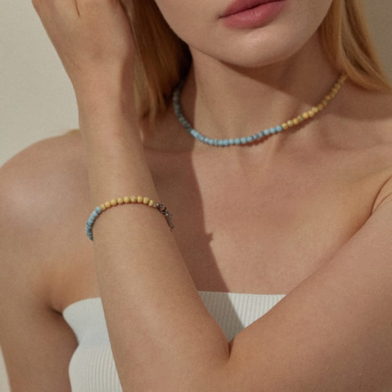 Favorite Noun Cocktail Bracelet_Blue&Yellow