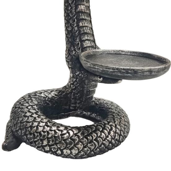 Vintage Candle Holder 3D Coiled Snake Resin Candle Holder Table Decor Snake