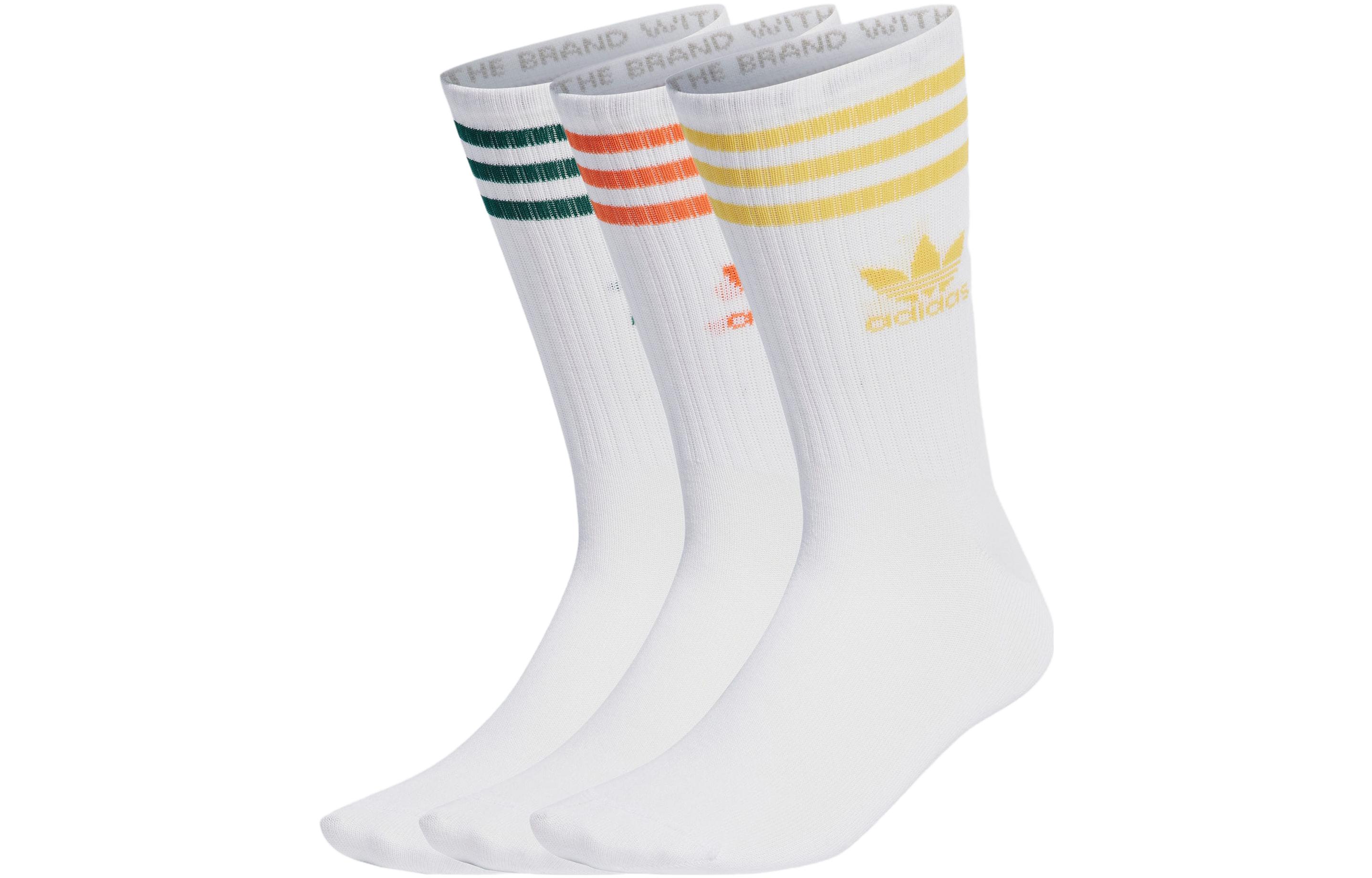 Adidas Originals Adicolor MID CUT CREW SOCKS 3 PAIRS Crew Socks Unisex 3 Pack IU2661 L