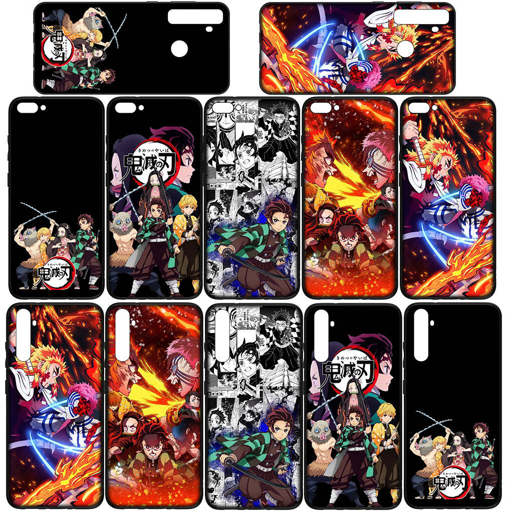 Phone Case for iPhone 17 16 15 Plus Huawei P30 P20 Lite Redmi Note 14 12 11 13 Pro Max OPPO A60 A80 A40 A18 Kamado Tanjirou Demon Slayer Cartoon Cover