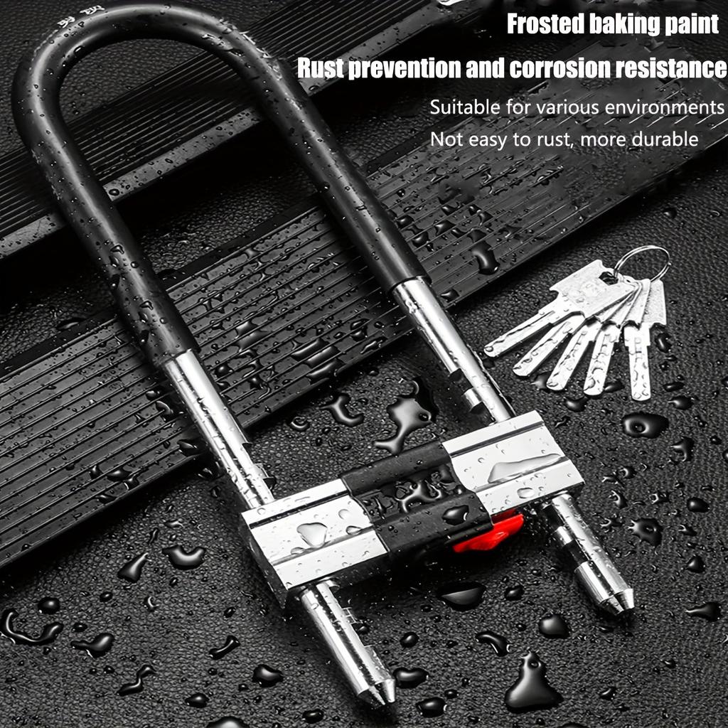 Bike Combination U Lock, Heavy Duty Bike Combination U Lock Paddle Lock for Bicycle Electric Scooter Motorcycles