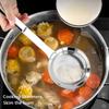 Sieve Fine Mesh Strainer Set Stainless Steel Metal Flat Cooking Skimmer Ladle Colander With Handle Food Strainer Kitchen Tools For Kitchen Baking Oil