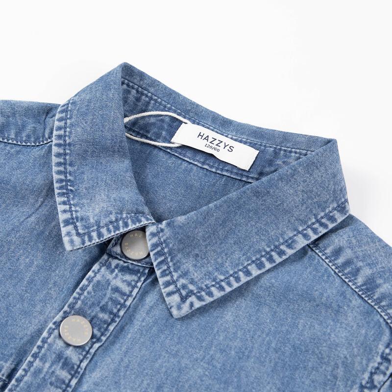 HAZZYS Boy's 2026 Spring Denim Casual Long Sleeve Shirt