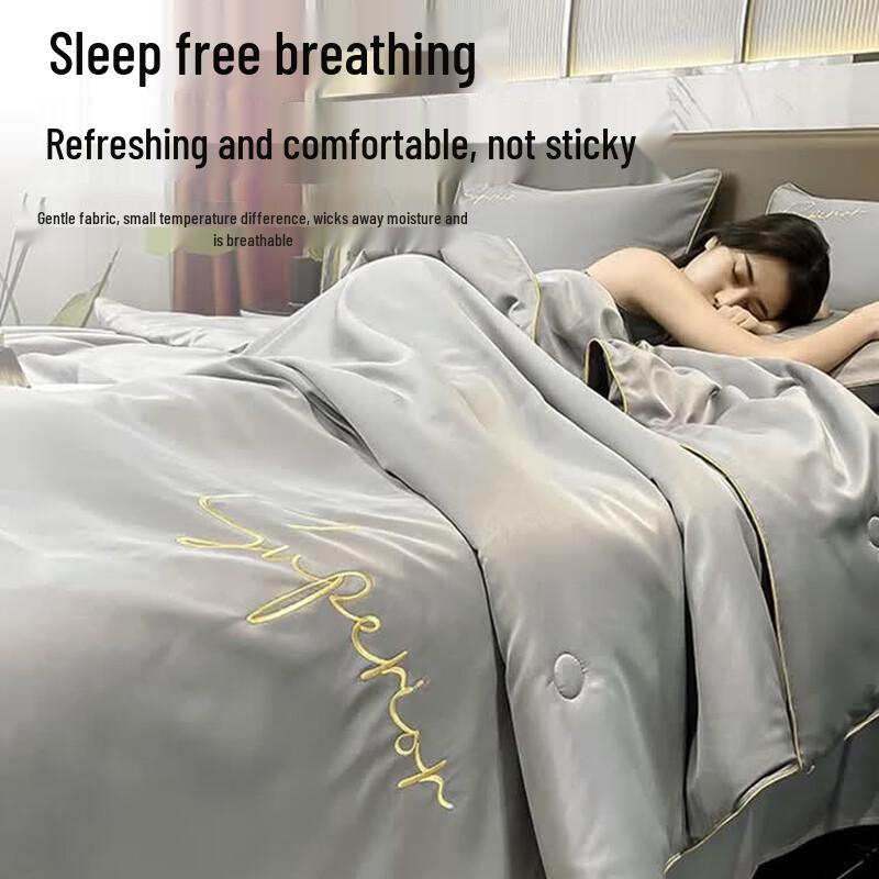 Nanjiren Ice Silk Summer Quilt Four-Piece Set