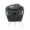 Car On Off Rocker Switch Round Fog Light Lamp Push Button Red Led 12V 20A For Auto Boat Van Truck 23mm 3 Pin
