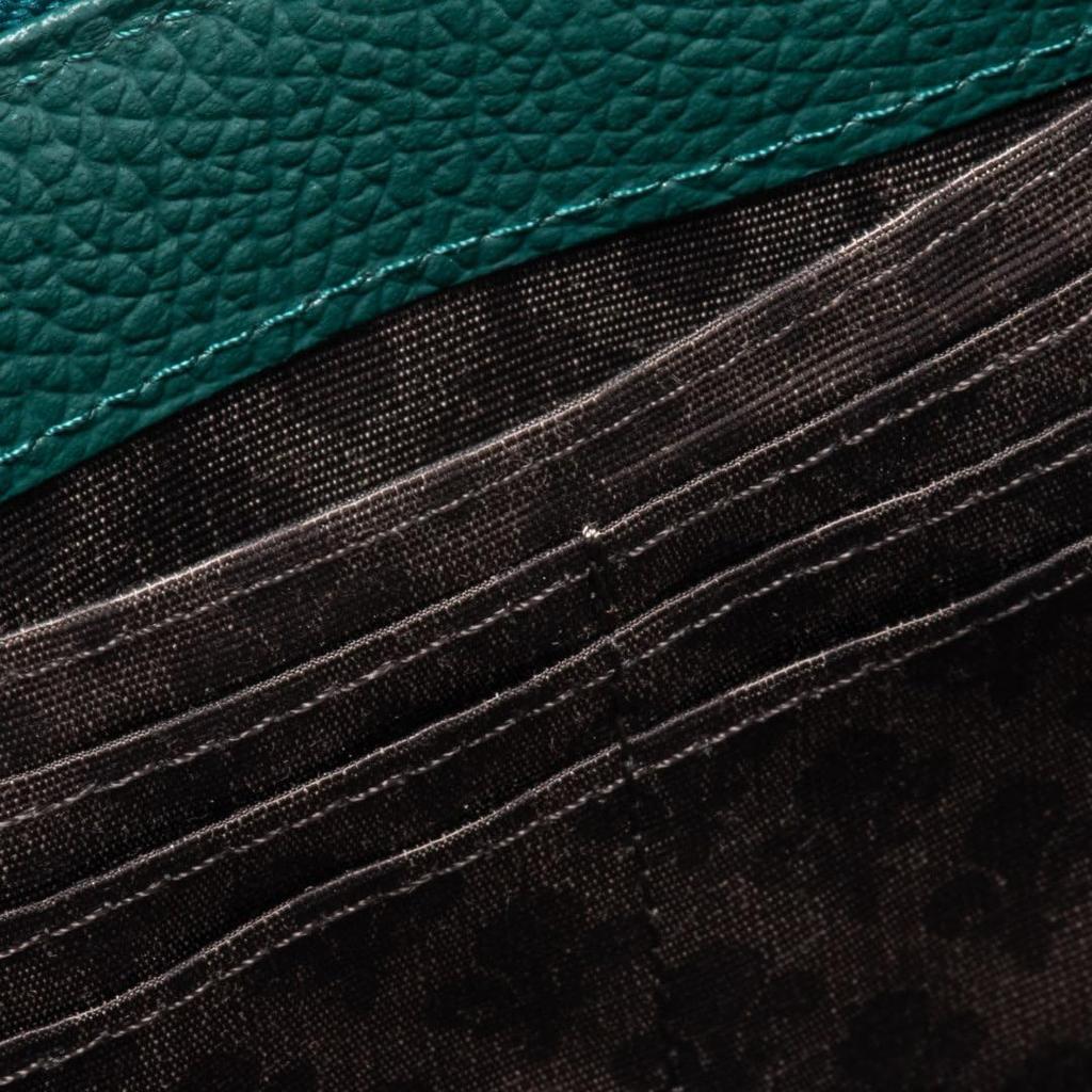 Patrick Cox Baron 2 Damen Reißverschluss-Langbörse, Schlanke Passform, Markenlogo, PXLWDCT2, Grün