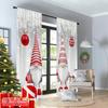 2D Flat Printing 2pcs Merry Christmas Trendy Curtains Christmas Gnomes Winter Snow_b Digital Printed Polyester Drapes Birthday