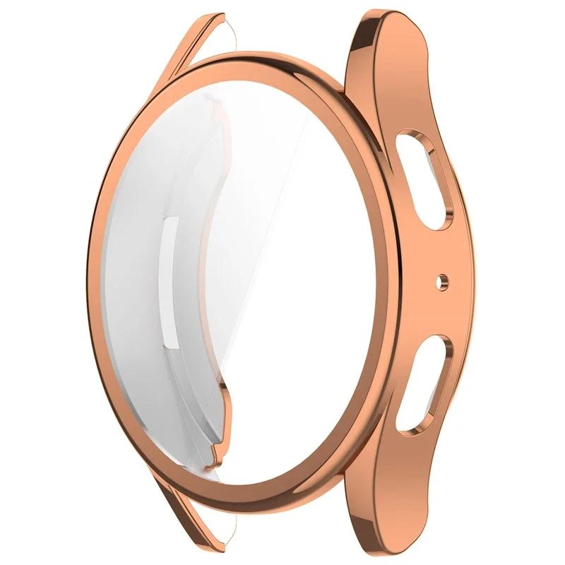 Silikon TPU Hülle Glas Für Samsung Galaxy Watch 7 40mm 44mm Vollabdeckung Displayschutz Bumper für Watch7 44mm 40mm Hülle