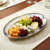 Oval Steel Platter 32X20 Cm 3 Pcs.
