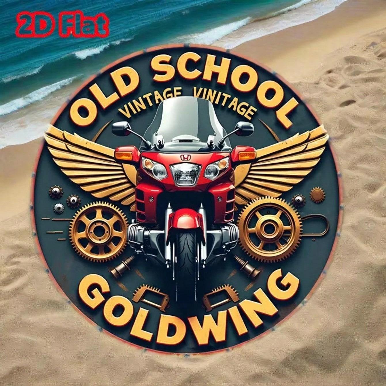 

Винтажная металлическая жестяная вывеска для мотоцикла Goldwing Ретро Декор для стены паба разноцветный