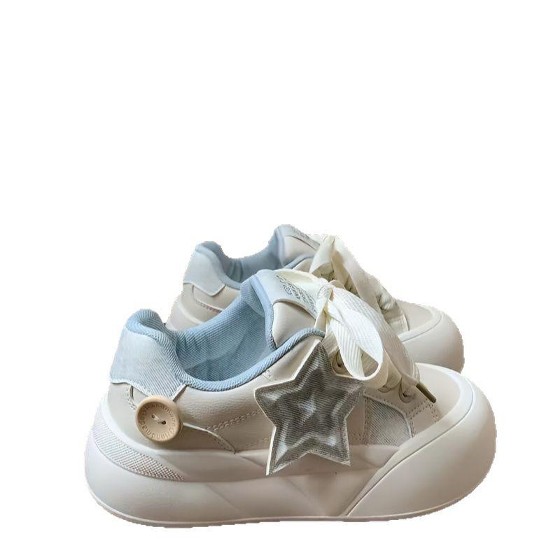 Zhao Ruth niche board shoes spring new milk fufu little white shoes versatile casual shoes women's round head
