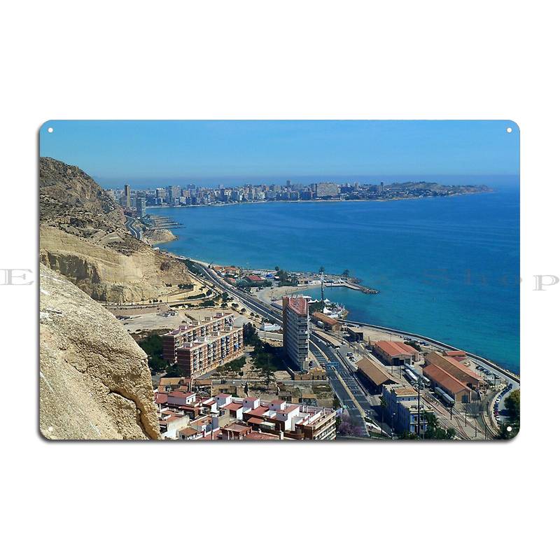 

Alicante Spain Iron statue of a medieval warrior at Santa Barbara Castle Metal Plaque Classic Plaques Club Bar Tin Sign Poster 20x30cm（7.8x11.8inch）