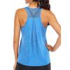 Femme Sportif Couleur Unie Col O Sans Manches Séchage Rapide Débardeur Dos Nageur Blouse Ample