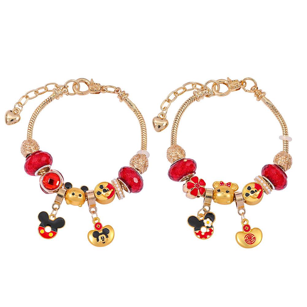 Mickey Mouse Childrens Beaded Bracelet With Alloy Material For Valentines Day Gift