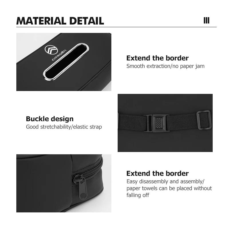 Car Tissue Drawer Armrest Box Backrest Hanging Sun Visor Bag For Citroen Jumper Celysee Cactus Picasso Aircross Saxo Grand akh256