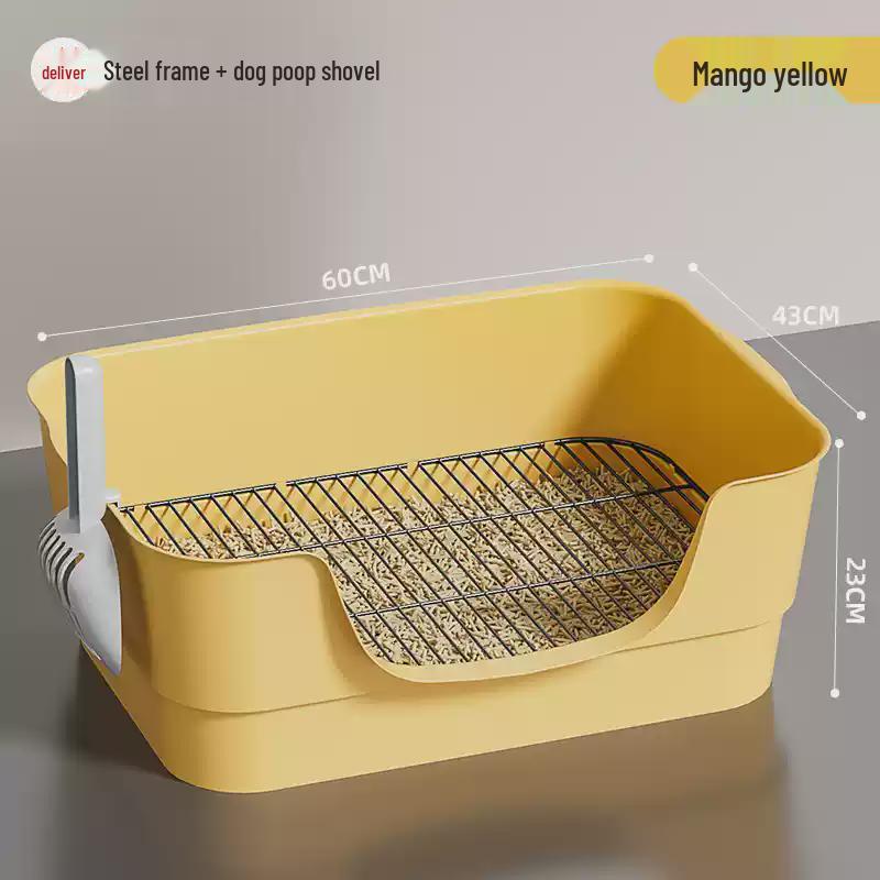 Dog Litter Box with Anti-Pee Pad Mesh Holder for Small, Medium, and Large Dogs