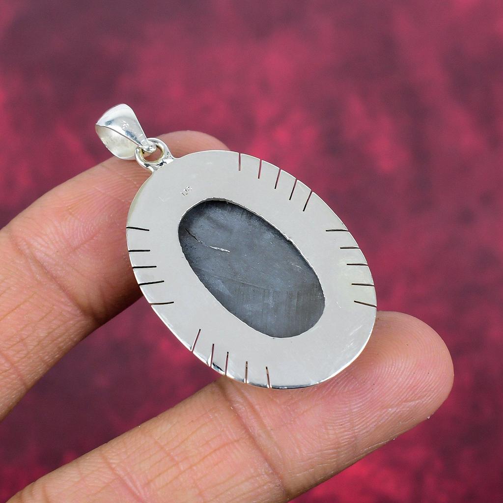 Roher Shungit Anhänger, 925 Sterling Silber Anhänger Edelstein Schmuck Handarbeit Erstaunlicher Schmuck Anhänger, Geschenk für Sie