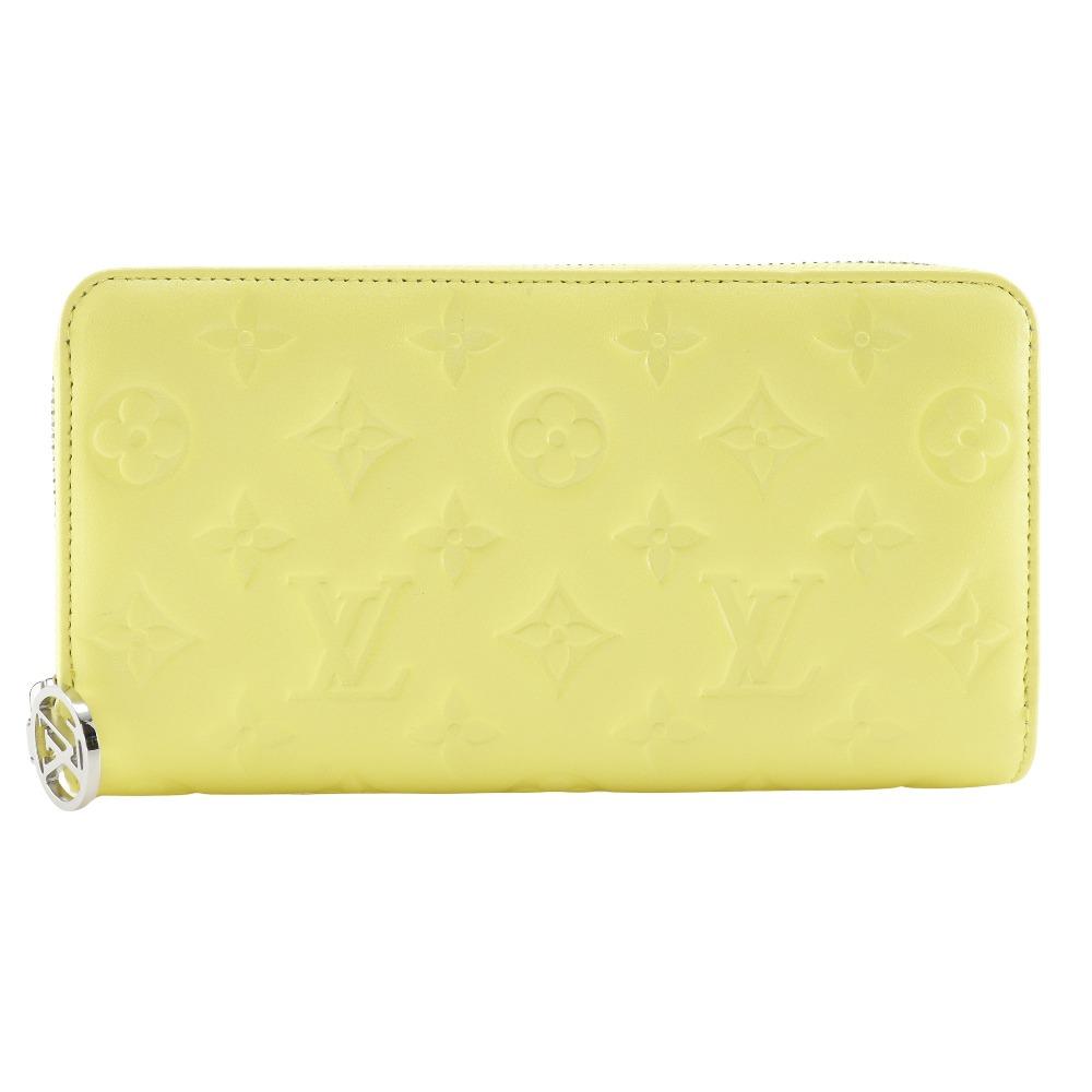 LOUIS VUITTON Zippy wallet Purse M83104 Kussan Smiley Yellow yellow lambskin Women Used