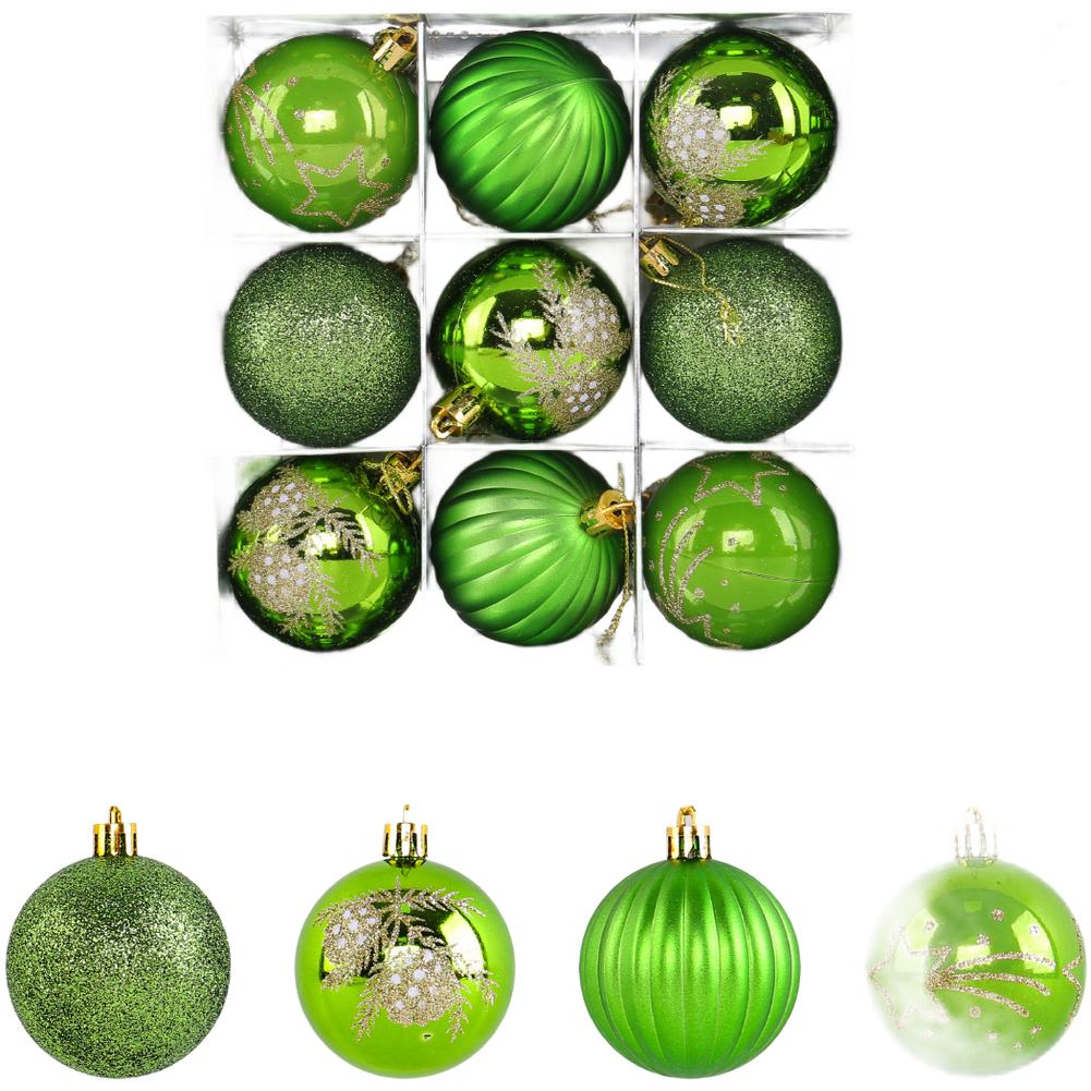 9PCS Hand-Painted Christmas Ornaments, Festive Window Hanging Present Box Decor Xmas Baubles Xmas Tree Pendants