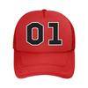 “01 Number Minimalist, Symbol Design” Mesh Baseball Cap