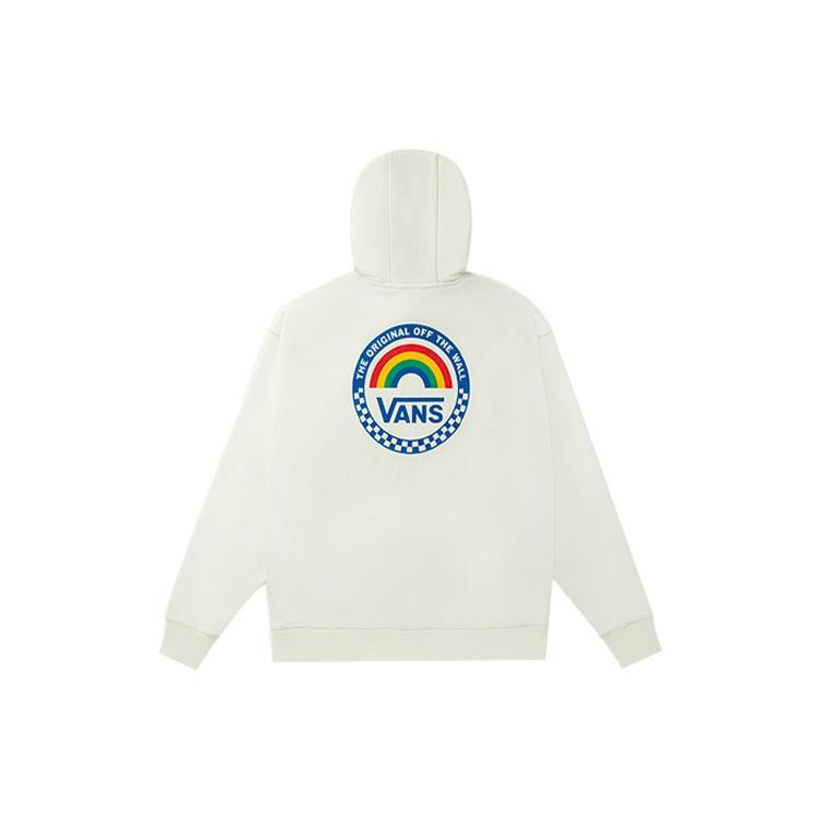 (WMNS) Vans Anaheim Rainbow Oversized Hoodie  White  Women s VN0A5AUEFS8 XS
